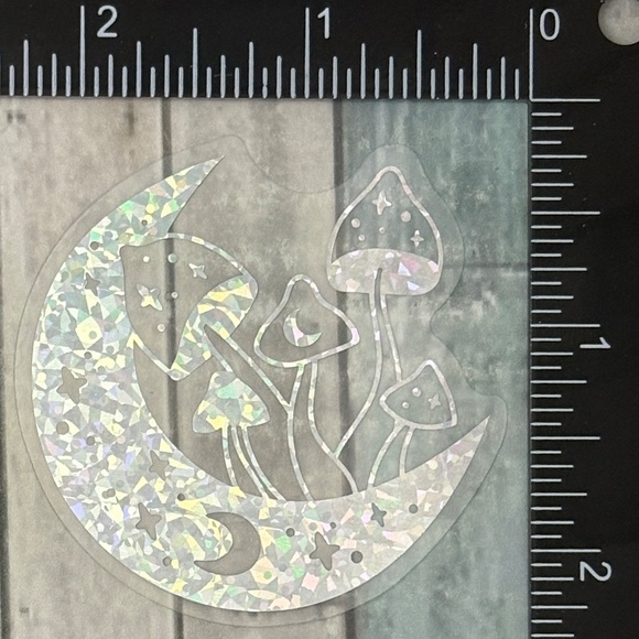 🌀10/$10🌀 Silver Translucent Holographic Waterproof Vinyl Sticker Decal - Picture 1 of 1